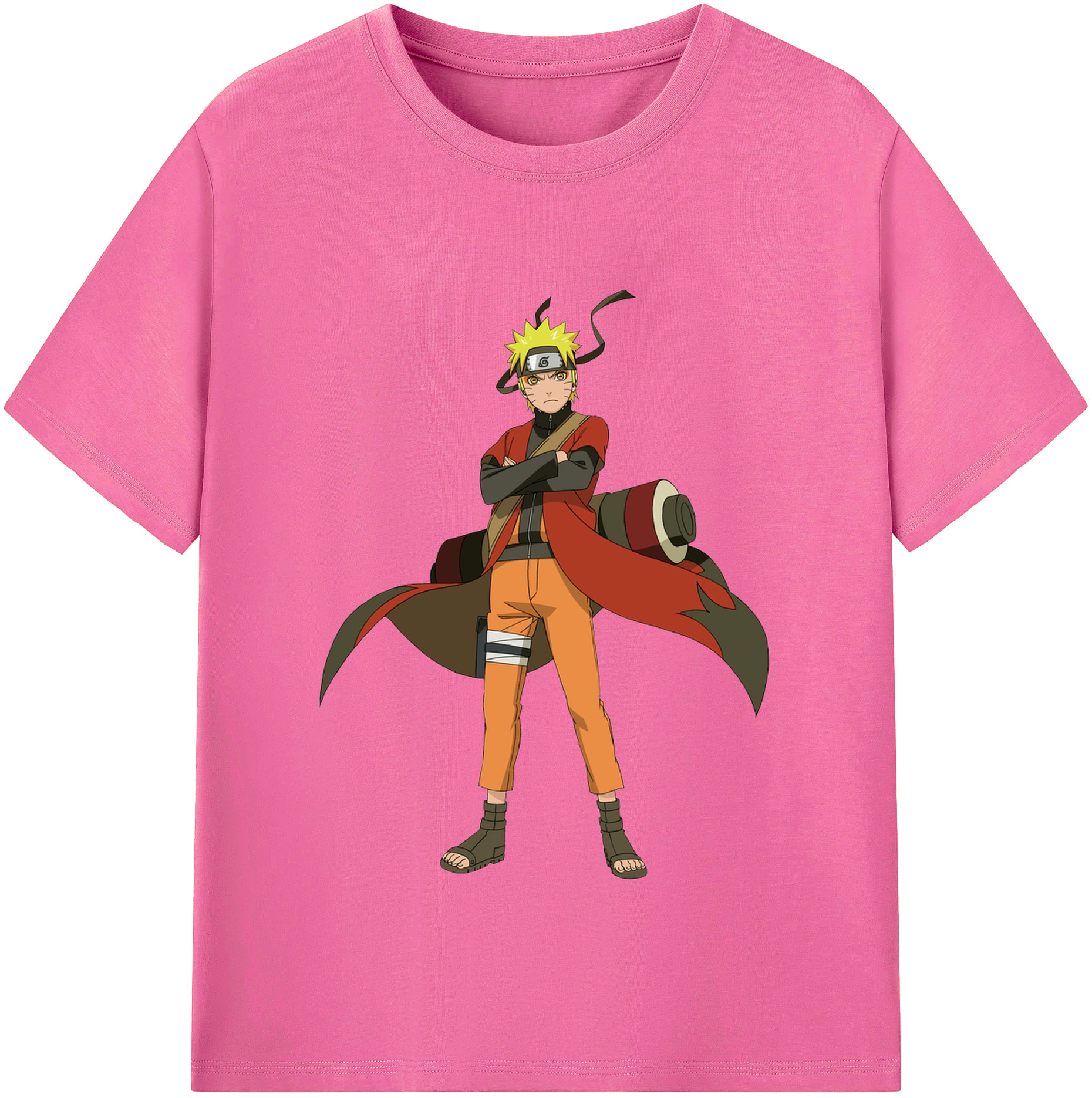 （画像用） NARUTO -ナルト- うずまき ナルト Uzumaki Naruto レディースカジュアルプリントTシャツ（綿100％）